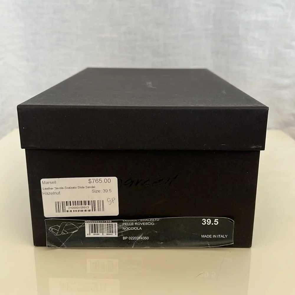 Marsèll Suede Slide Sandals Scalzato Hazelnut Tan 9.5/39.5 Italy NWOT w/Box,Bag - Picture 7 of 8